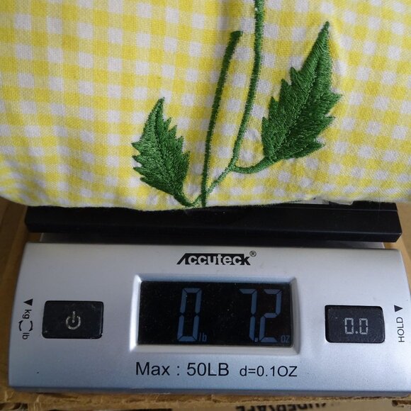 Vtg BFA Classics Yellow Gingham Sunflower Embroider Button Up Shirt Size M FLAW - Picture 9 of 10